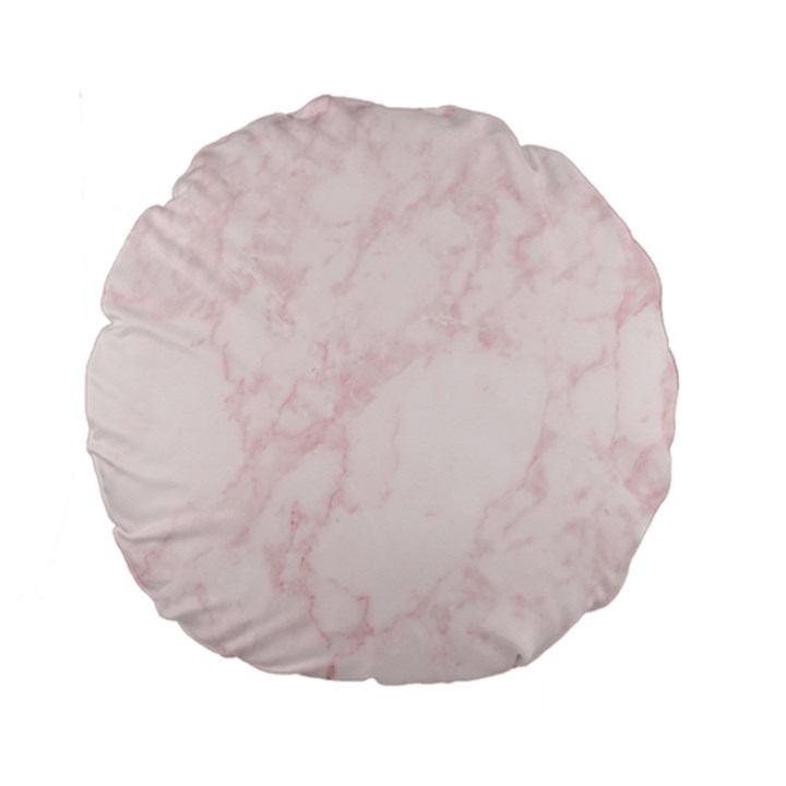 Pink Marble texture floor background with light pink veins greek marble print luxuous real marble. Standard 15  Premium Round Cushions