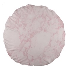 Pink Marble Texture Floor Background With Light Pink Veins Greek Marble Print Luxuous Real Marble  Large 18  Premium Round Cushions by genx