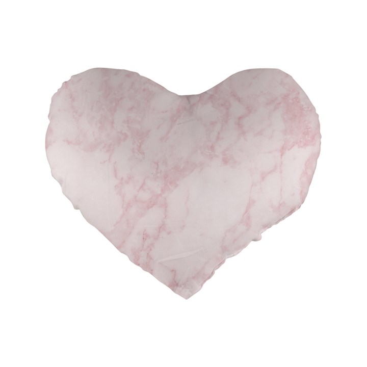 Pink Marble texture floor background with light pink veins greek marble print luxuous real marble. Standard 16  Premium Heart Shape Cushions