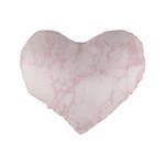 Pink Marble texture floor background with light pink veins greek marble print luxuous real marble. Standard 16  Premium Heart Shape Cushions Back