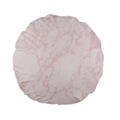 Pink Marble Texture Floor Background With Light Pink Veins Greek Marble Print Luxuous Real Marble  Standard 15  Premium Flano Round Cushions by genx