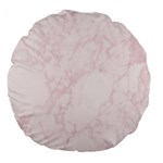 Pink Marble texture floor background with light pink veins greek marble print luxuous real marble. Large 18  Premium Flano Round Cushions Back