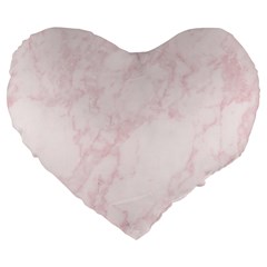 Pink Marble Texture Floor Background With Light Pink Veins Greek Marble Print Luxuous Real Marble  Large 19  Premium Flano Heart Shape Cushions by genx