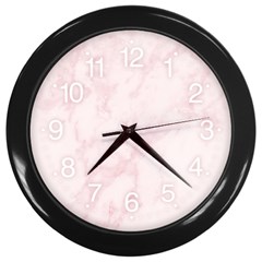 Pink Marble Texture Floor Background With Light Pink Veins Greek Marble Print Luxuous Real Marble  Women s Mesh Sports Top Wall Clock (black) by genx