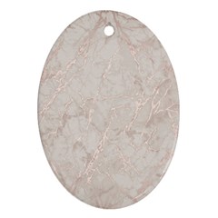 Pink Marble Beige Texture Floor Background With Shinny Pink Veins Greek Marble Print Luxuous Real Marble  Ornament (oval) by genx