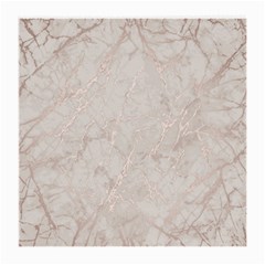 Pink Marble Beige Texture Floor Background With Shinny Pink Veins Greek Marble Print Luxuous Real Marble  Medium Glasses Cloth (2 Sides) by genx