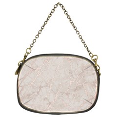 Pink Marble Beige Texture Floor Background With Shinny Pink Veins Greek Marble Print Luxuous Real Marble  Chain Purse (two Sides) by genx