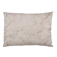 Pink Marble Beige Texture Floor Background With Shinny Pink Veins Greek Marble Print Luxuous Real Marble  Pillow Case by genx