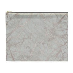 Pink Marble Beige Texture Floor Background With Shinny Pink Veins Greek Marble Print Luxuous Real Marble  Cosmetic Bag (xl) by genx