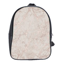 Pink Marble Beige Texture Floor Background With Shinny Pink Veins Greek Marble Print Luxuous Real Marble  School Bag (large) by genx