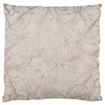 Pink Marble beige texture floor background with shinny pink veins greek marble print luxuous real marble. Large Flano Cushion Case (One Side) Front