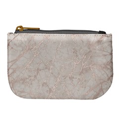 Pink Marble Beige Texture Floor Background With Shinny Pink Veins Greek Marble Print Luxuous Real Marble  Large Coin Purse by genx