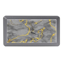 Marble Neon Retro Light Gray With Gold Yellow Veins Texture Floor Background Retro Neon 80s Style Neon Colors Print Luxuous Real Marble Memory Card Reader (mini) by genx