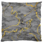 Marble neon retro light gray with gold yellow veins texture floor background retro neon 80s style neon colors print luxuous real marble Large Flano Cushion Case (Two Sides) Front