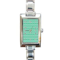 Pattern Green Rectangle Italian Charm Watch by Mariart