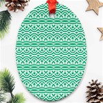 Pattern Green Ornament (Oval) Front