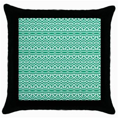 Pattern Green Throw Pillow Case (black) by Mariart