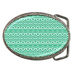 Pattern Green Belt Buckles Front