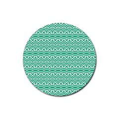 Pattern Green Rubber Coaster (round) 