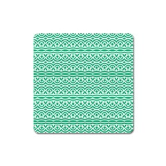 Pattern Green Square Magnet by Mariart