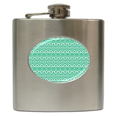 Pattern Green Hip Flask (6 Oz) by Mariart