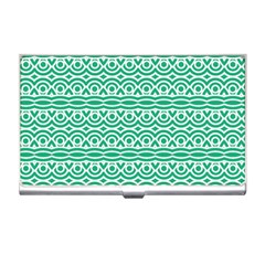 Pattern Green Business Card Holder by Mariart