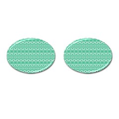 Pattern Green Cufflinks (oval) by Mariart