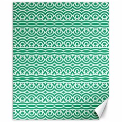 Pattern Green Canvas 16  X 20  by Mariart