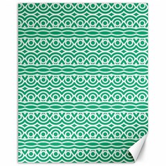 Pattern Green Canvas 11  X 14  by Mariart