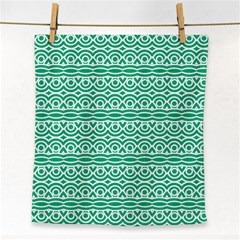 Pattern Green Face Towel