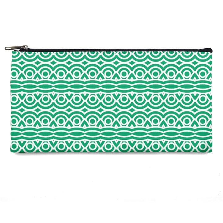 Pattern Green Pencil Cases