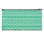 Pattern Green Pencil Cases Back