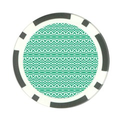 Pattern Green Poker Chip Card Guard (10 Pack) by Mariart