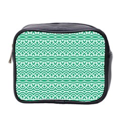 Pattern Green Mini Toiletries Bag (two Sides) by Mariart