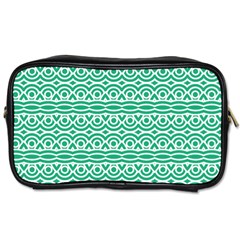 Pattern Green Toiletries Bag (one Side) by Mariart