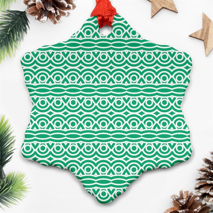 Pattern Green Ornament (Snowflake)