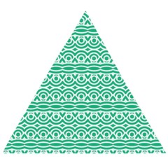 Pattern Green Wooden Puzzle Triangle by Mariart