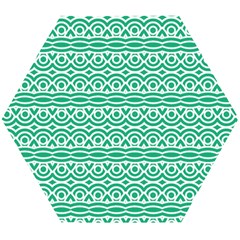 Pattern Green Wooden Puzzle Hexagon