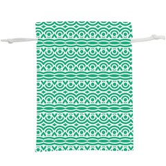 Pattern Green  Lightweight Drawstring Pouch (xl)