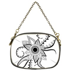 Elegant Decorative Abstract Flower Chain Purse (two Sides) by FantasyWorld7