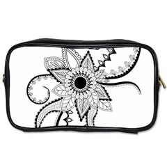 Elegant Decorative Abstract Flower Toiletries Bag (one Side) by FantasyWorld7