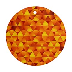 Background Triangle Circle Abstract Round Ornament (two Sides) by HermanTelo