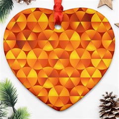 Background Triangle Circle Abstract Heart Ornament (two Sides)