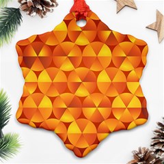 Background Triangle Circle Abstract Snowflake Ornament (two Sides)