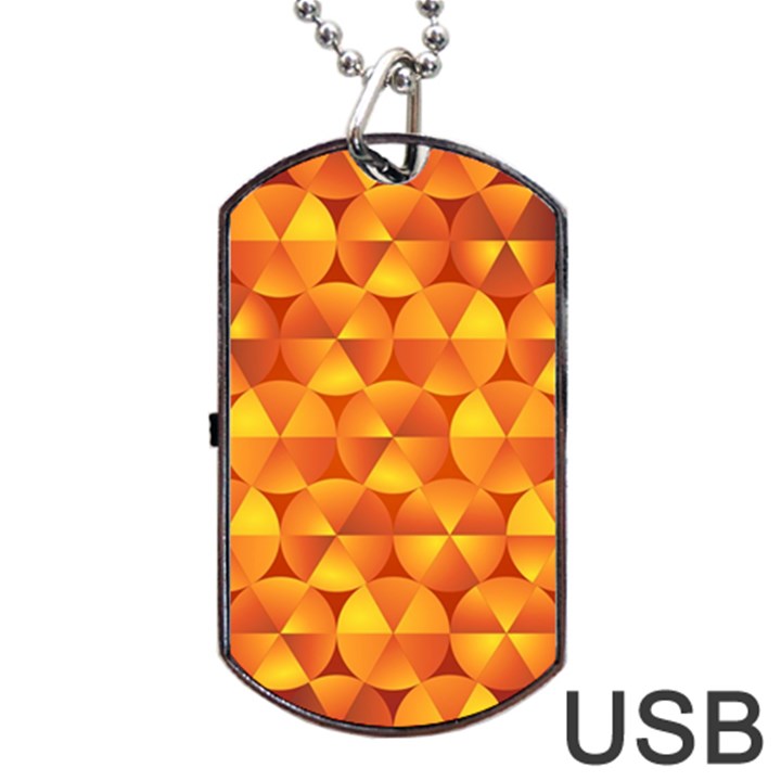 Background Triangle Circle Abstract Dog Tag USB Flash (One Side)