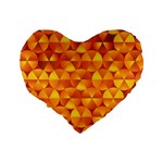 Background Triangle Circle Abstract Standard 16  Premium Flano Heart Shape Cushions Back