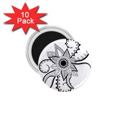 Elegant Decorative Abstract Flower 1 75  Magnets (10 Pack)  by FantasyWorld7