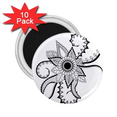 Elegant Decorative Abstract Flower 2 25  Magnets (10 Pack)  by FantasyWorld7