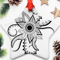 Elegant Decorative Abstract Flower Star Ornament (two Sides) by FantasyWorld7