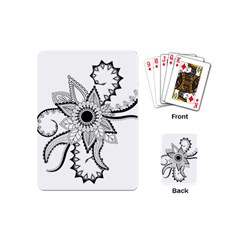 Elegant Decorative Abstract Flower Playing Cards Single Design (mini) by FantasyWorld7